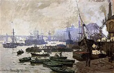Boats in the Pool of London Claude Monet